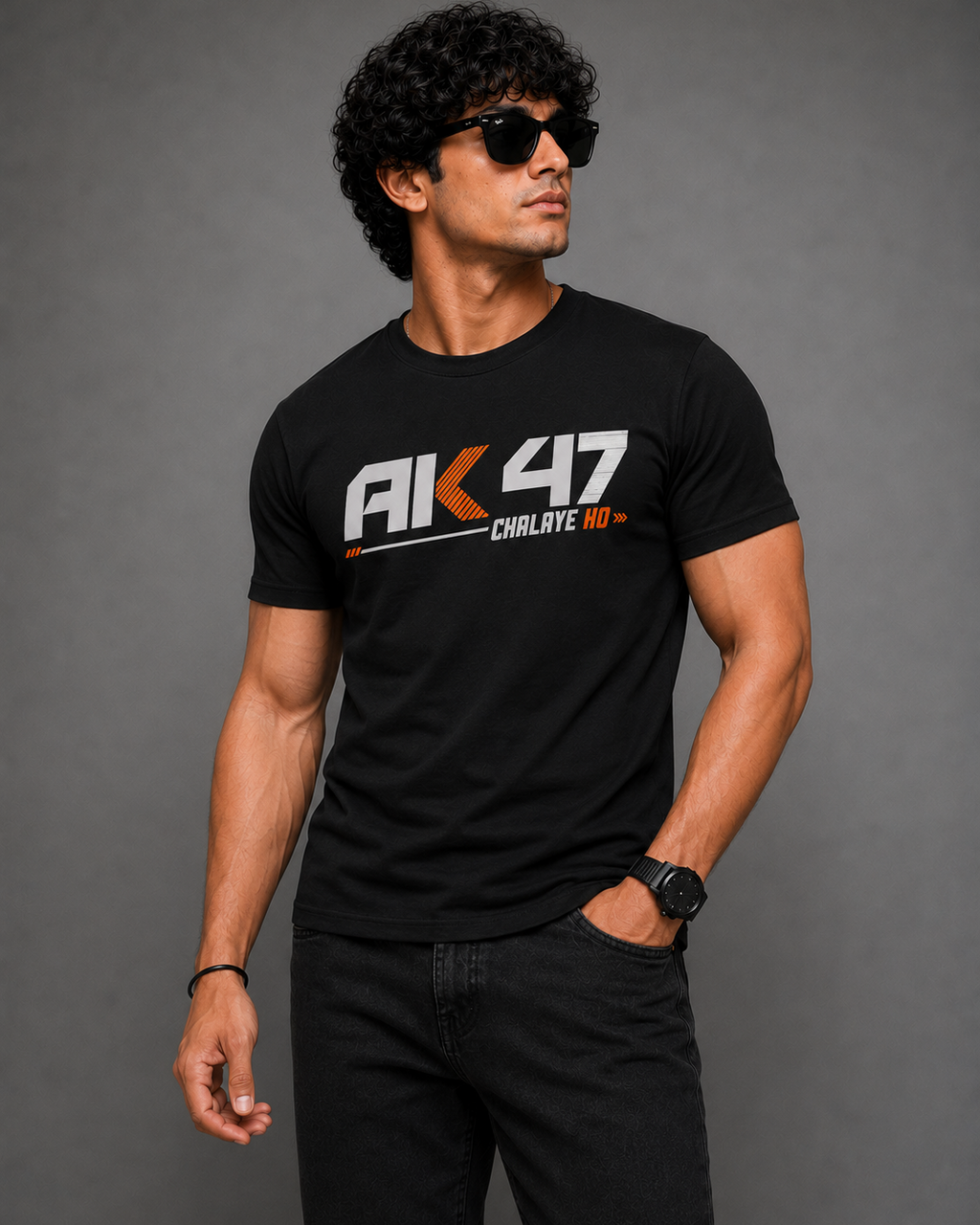 AK47 Chalaye Ho T-Shirt | Desi Attitude Graphic Unisex T-Shirt