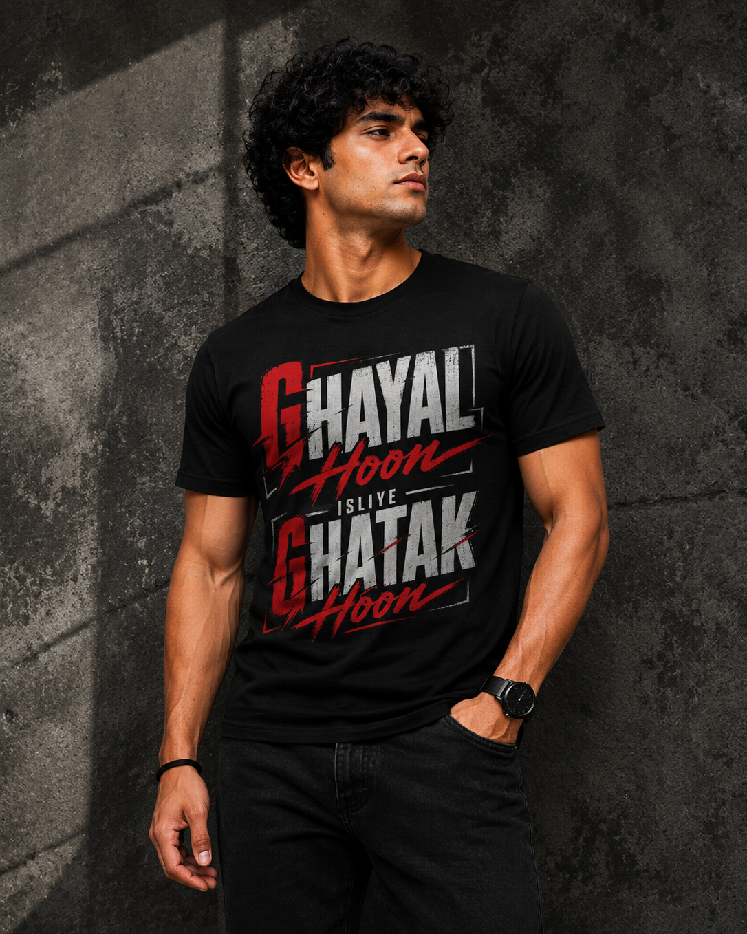 Ghayal Hoon Isliye Ghatak Hoon T-Shirt | Hindi Graphic Unisex T-Shirt