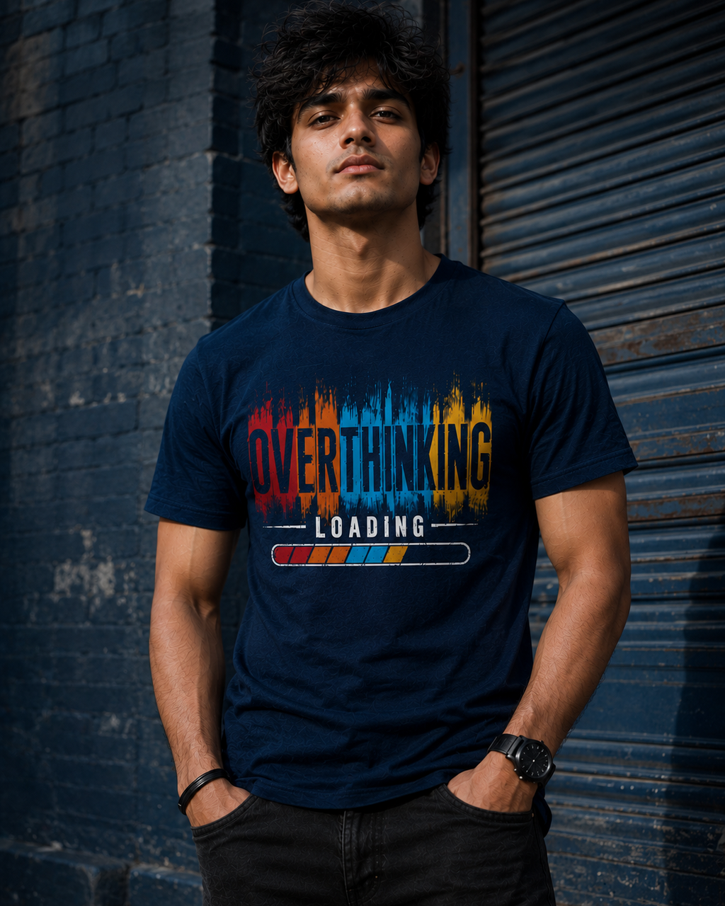 Overthinking Loading T-Shirt | Funny Graphic Unisex T-Shirt